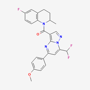 [7-(difluoromethyl)-5-(4-methoxyphenyl)pyrazolo[1,5-a]pyrimidin-3-yl](6-fluoro-2-methyl-3,4-dihydroquinolin-1(2H)-yl)methanone