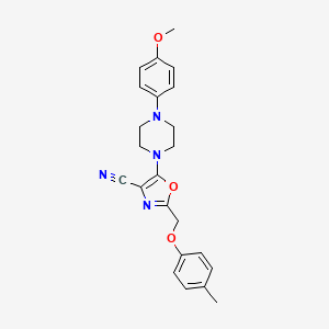 5-[4-(4-Methoxyphenyl)piperazin-1-yl]-2-[(4-methylphenoxy)methyl]-1,3-oxazole-4-carbonitrile