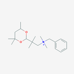 N-benzyl-N,N,2-trimethyl-2-(4,4,6-trimethyl-1,3-dioxan-2-yl)propan-1-aminium