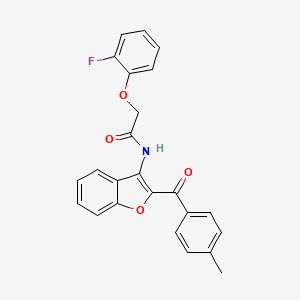 2-(2-fluorophenoxy)-N-[2-(4-methylbenzoyl)-1-benzofuran-3-yl]acetamide