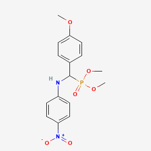 molecular formula C16H19N2O6P B11574563 Dimethyl [(4-methoxyphenyl)[(4-nitrophenyl)amino]methyl]phosphonate 