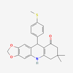 7,7-dimethyl-10-[4-(methylsulfanyl)phenyl]-6,7,8,10-tetrahydro[1,3]dioxolo[4,5-b]acridin-9(5H)-one