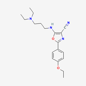 5-{[3-(Diethylamino)propyl]amino}-2-(4-ethoxyphenyl)-1,3-oxazole-4-carbonitrile