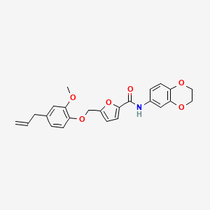 N-(2,3-dihydro-1,4-benzodioxin-6-yl)-5-{[2-methoxy-4-(prop-2-en-1-yl)phenoxy]methyl}furan-2-carboxamide