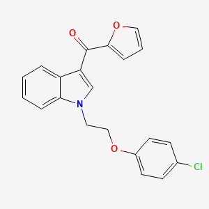 molecular formula C21H16ClNO3 B11574611 {1-[2-(4-chlorophenoxy)ethyl]-1H-indol-3-yl}(furan-2-yl)methanone 