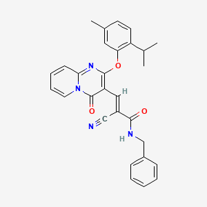 (2E)-N-benzyl-2-cyano-3-{2-[5-methyl-2-(propan-2-yl)phenoxy]-4-oxo-4H-pyrido[1,2-a]pyrimidin-3-yl}prop-2-enamide