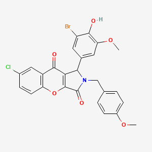 1-(3-Bromo-4-hydroxy-5-methoxyphenyl)-7-chloro-2-(4-methoxybenzyl)-1,2-dihydrochromeno[2,3-c]pyrrole-3,9-dione