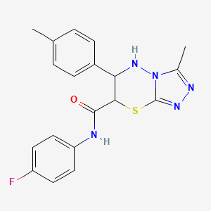 N-(4-fluorophenyl)-3-methyl-6-(4-methylphenyl)-6,7-dihydro-5H-[1,2,4]triazolo[3,4-b][1,3,4]thiadiazine-7-carboxamide