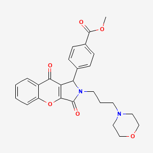 Methyl 4-{2-[3-(morpholin-4-yl)propyl]-3,9-dioxo-1,2,3,9-tetrahydrochromeno[2,3-c]pyrrol-1-yl}benzoate