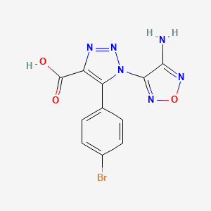 molecular formula C11H7BrN6O3 B11574718 1-(4-amino-1,2,5-oxadiazol-3-yl)-5-(4-bromophenyl)-1H-1,2,3-triazole-4-carboxylic acid 