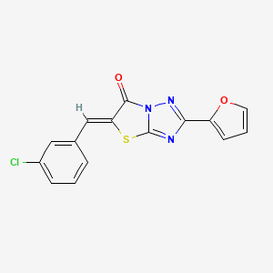 molecular formula C15H8ClN3O2S B11574726 (5Z)-5-(3-chlorobenzylidene)-2-(furan-2-yl)[1,3]thiazolo[3,2-b][1,2,4]triazol-6(5H)-one 