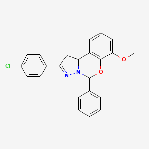 2-(4-Chlorophenyl)-7-methoxy-5-phenyl-1,10b-dihydropyrazolo[1,5-c][1,3]benzoxazine