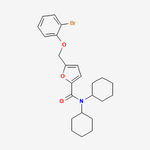 5-[(2-bromophenoxy)methyl]-N,N-dicyclohexylfuran-2-carboxamide