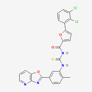 5-(2,3-dichlorophenyl)-N-{[2-methyl-5-([1,3]oxazolo[4,5-b]pyridin-2-yl)phenyl]carbamothioyl}furan-2-carboxamide