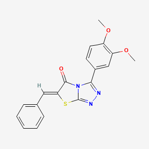 (6Z)-6-benzylidene-3-(3,4-dimethoxyphenyl)[1,3]thiazolo[2,3-c][1,2,4]triazol-5(6H)-one