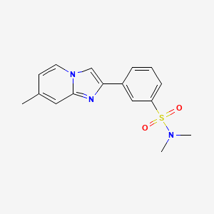 molecular formula C16H17N3O2S B11574811 N,N-dimethyl-3-(7-methylimidazo[1,2-a]pyridin-2-yl)benzenesulfonamide 