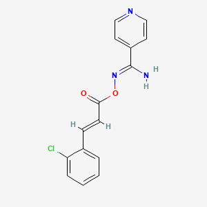 molecular formula C15H12ClN3O2 B11574825 N'-{[(2E)-3-(2-chlorophenyl)prop-2-enoyl]oxy}pyridine-4-carboximidamide 