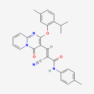 (2E)-2-cyano-N-(4-methylphenyl)-3-{2-[5-methyl-2-(propan-2-yl)phenoxy]-4-oxo-4H-pyrido[1,2-a]pyrimidin-3-yl}prop-2-enamide