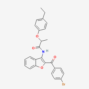 molecular formula C26H22BrNO4 B11574901 N-[2-(4-bromobenzoyl)-1-benzofuran-3-yl]-2-(4-ethylphenoxy)propanamide 