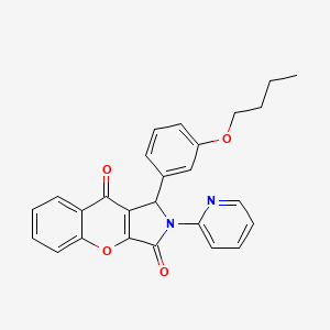 1-(3-Butoxyphenyl)-2-(pyridin-2-yl)-1,2-dihydrochromeno[2,3-c]pyrrole-3,9-dione