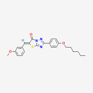 (5Z)-2-[4-(hexyloxy)phenyl]-5-(3-methoxybenzylidene)[1,3]thiazolo[3,2-b][1,2,4]triazol-6(5H)-one