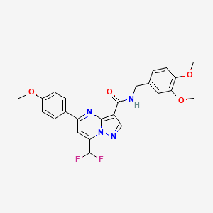 7-(difluoromethyl)-N-[(3,4-dimethoxyphenyl)methyl]-5-(4-methoxyphenyl)pyrazolo[1,5-a]pyrimidine-3-carboxamide