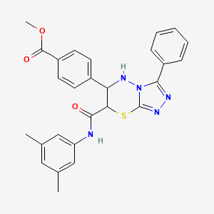 methyl 4-{7-[(3,5-dimethylphenyl)carbamoyl]-3-phenyl-6,7-dihydro-5H-[1,2,4]triazolo[3,4-b][1,3,4]thiadiazin-6-yl}benzoate