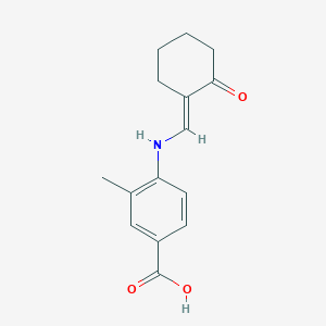 molecular formula C15H17NO3 B11574941 3-methyl-4-{[(E)-(2-oxocyclohexylidene)methyl]amino}benzoic acid 