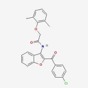 N-[2-(4-chlorobenzoyl)-1-benzofuran-3-yl]-2-(2,6-dimethylphenoxy)acetamide