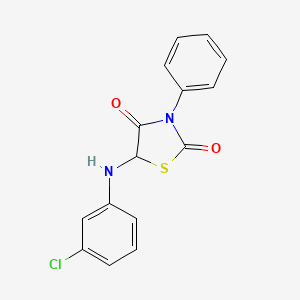 5-[(3-Chlorophenyl)amino]-3-phenyl-1,3-thiazolidine-2,4-dione