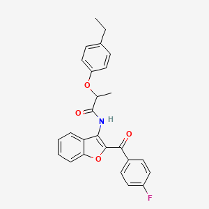 2-(4-ethylphenoxy)-N-[2-(4-fluorobenzoyl)-1-benzofuran-3-yl]propanamide