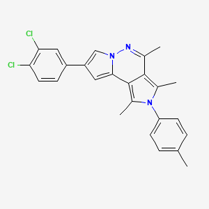 11-(3,4-dichlorophenyl)-3,5,7-trimethyl-4-(4-methylphenyl)-4,8,9-triazatricyclo[7.3.0.02,6]dodeca-1(12),2,5,7,10-pentaene