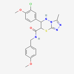 6-(3-chloro-4-methoxyphenyl)-N-(4-methoxybenzyl)-3-methyl-6,7-dihydro-5H-[1,2,4]triazolo[3,4-b][1,3,4]thiadiazine-7-carboxamide