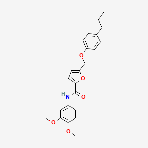 N-(3,4-dimethoxyphenyl)-5-[(4-propylphenoxy)methyl]furan-2-carboxamide