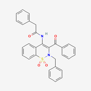 N-(3-benzoyl-2-benzyl-1,1-dioxido-2H-1,2-benzothiazin-4-yl)-2-phenylacetamide