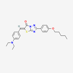 (5Z)-5-[4-(diethylamino)benzylidene]-2-[4-(pentyloxy)phenyl][1,3]thiazolo[3,2-b][1,2,4]triazol-6(5H)-one