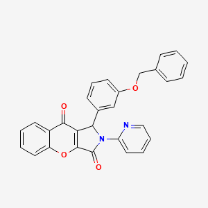 molecular formula C29H20N2O4 B11575122 1-[3-(Benzyloxy)phenyl]-2-(pyridin-2-yl)-1,2-dihydrochromeno[2,3-c]pyrrole-3,9-dione 