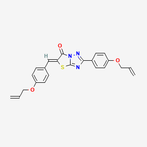 molecular formula C23H19N3O3S B11575153 (5Z)-5-[4-(prop-2-en-1-yloxy)benzylidene]-2-[4-(prop-2-en-1-yloxy)phenyl][1,3]thiazolo[3,2-b][1,2,4]triazol-6(5H)-one 