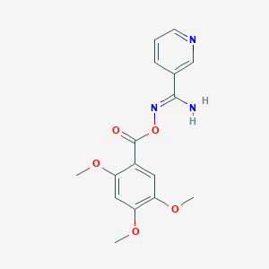 N'-{[(2,4,5-trimethoxyphenyl)carbonyl]oxy}pyridine-3-carboximidamide