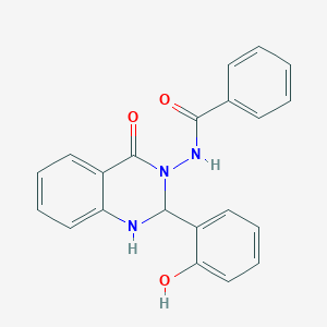 molecular formula C21H17N3O3 B11575161 N-[2-(2-hydroxyphenyl)-4-oxo-1,4-dihydroquinazolin-3(2H)-yl]benzamide 