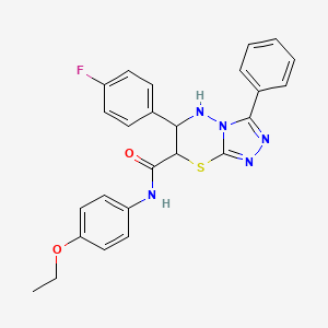 N-(4-ethoxyphenyl)-6-(4-fluorophenyl)-3-phenyl-6,7-dihydro-5H-[1,2,4]triazolo[3,4-b][1,3,4]thiadiazine-7-carboxamide