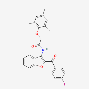 N-[2-(4-fluorobenzoyl)-1-benzofuran-3-yl]-2-(2,4,6-trimethylphenoxy)acetamide