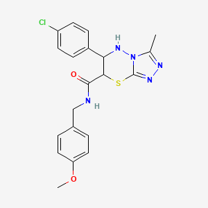 6-(4-chlorophenyl)-N-(4-methoxybenzyl)-3-methyl-6,7-dihydro-5H-[1,2,4]triazolo[3,4-b][1,3,4]thiadiazine-7-carboxamide