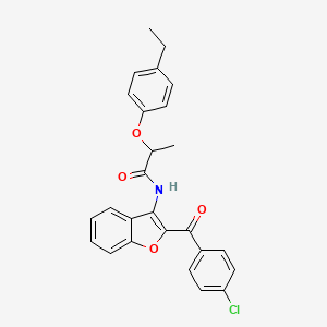 N-[2-(4-chlorobenzoyl)-1-benzofuran-3-yl]-2-(4-ethylphenoxy)propanamide