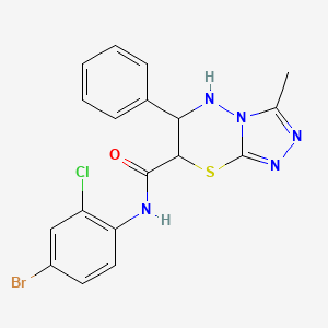 N-(4-bromo-2-chlorophenyl)-3-methyl-6-phenyl-6,7-dihydro-5H-[1,2,4]triazolo[3,4-b][1,3,4]thiadiazine-7-carboxamide