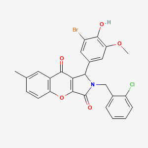 1-(3-Bromo-4-hydroxy-5-methoxyphenyl)-2-(2-chlorobenzyl)-7-methyl-1,2-dihydrochromeno[2,3-c]pyrrole-3,9-dione