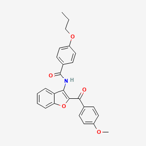 N-[2-(4-methoxybenzoyl)-1-benzofuran-3-yl]-4-propoxybenzamide