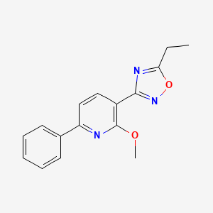 3-(5-Ethyl-1,2,4-oxadiazol-3-yl)-2-methoxy-6-phenylpyridine