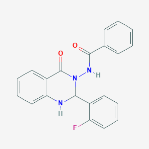 N-[2-(2-fluorophenyl)-4-oxo-1,4-dihydroquinazolin-3(2H)-yl]benzamide