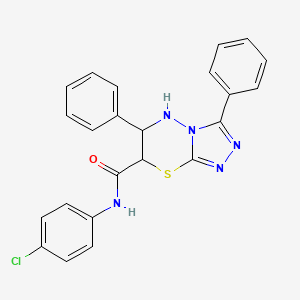 N-(4-chlorophenyl)-3,6-diphenyl-6,7-dihydro-5H-[1,2,4]triazolo[3,4-b][1,3,4]thiadiazine-7-carboxamide